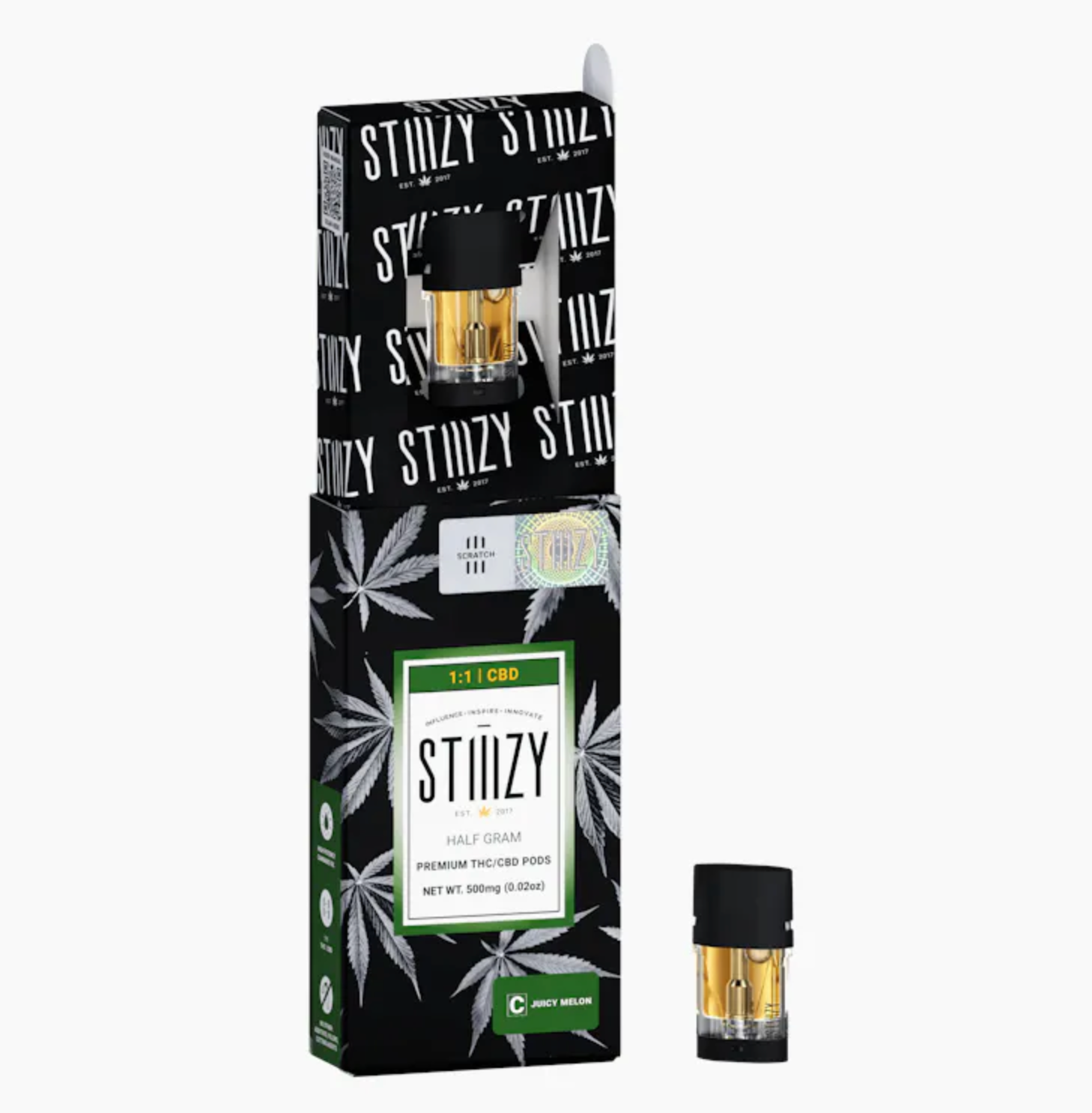 STIIIZY JUICY MELON 1G POD - 1:1 (CBD/THC)